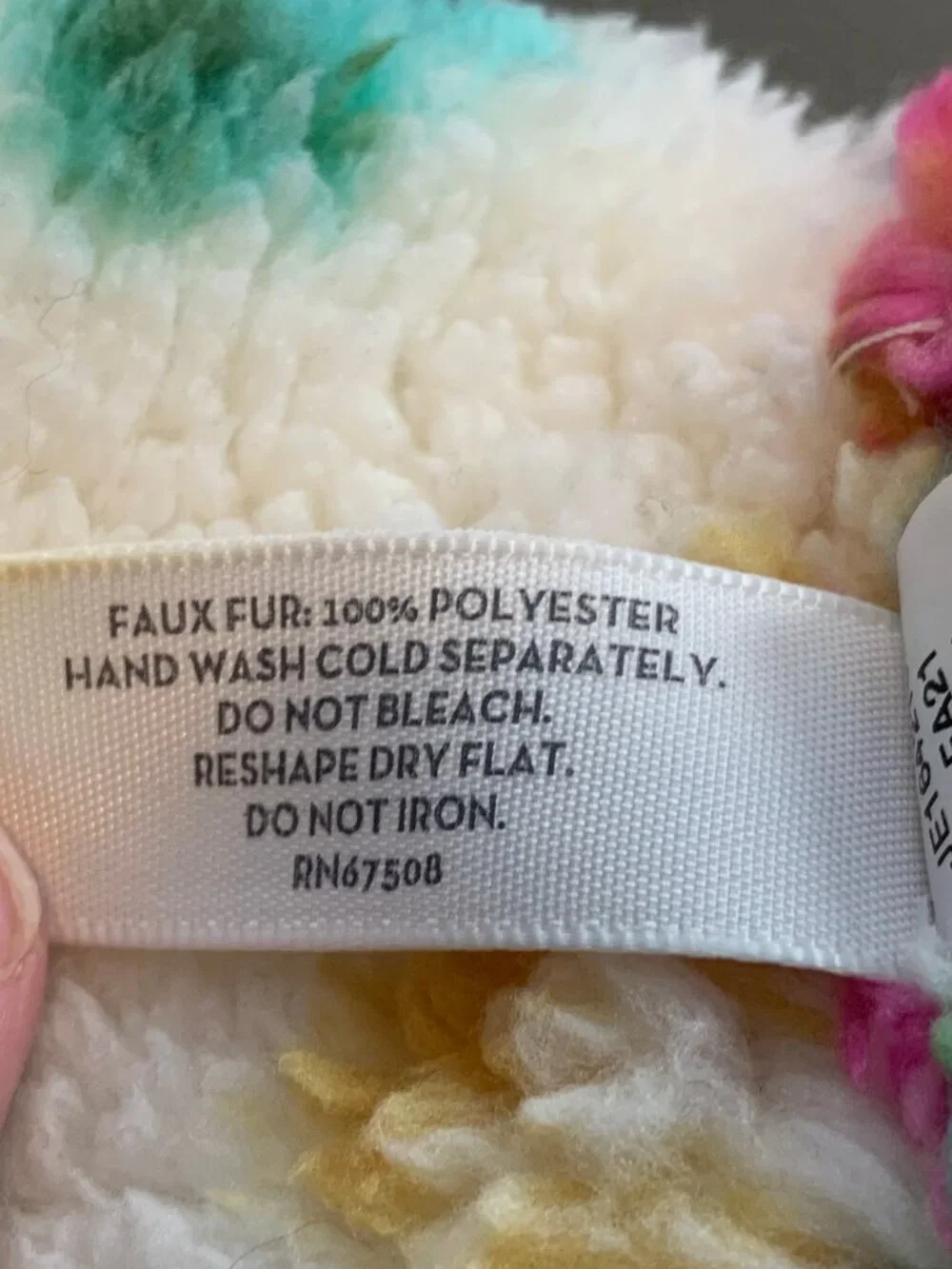 Jenni Women's Faux Fur Sherpa Stretch Headband, White Multi Floral, One Size
